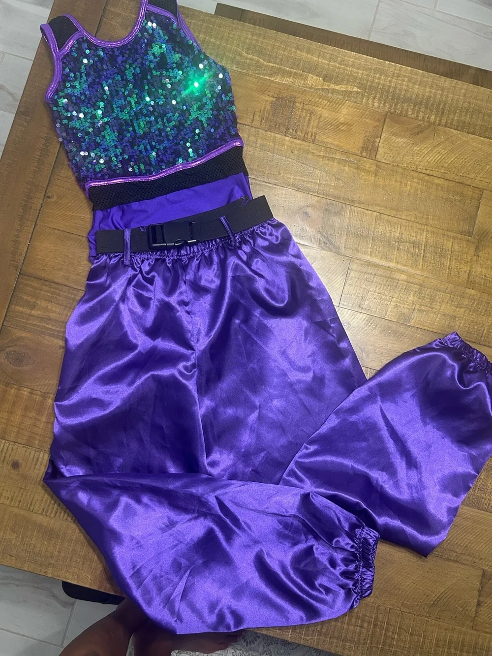 A Wish Come True Purple Dance Jazz Hip Hop Tap Costime